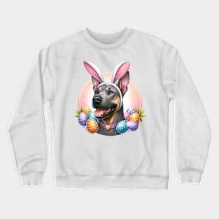 Thai Ridgeback Celebrates Easter with Bunny Ears Crewneck Sweatshirt